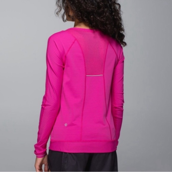 Lululemon Run For Gold Jeweled Magenta Long Sleeve Top - Picture 2 of 12